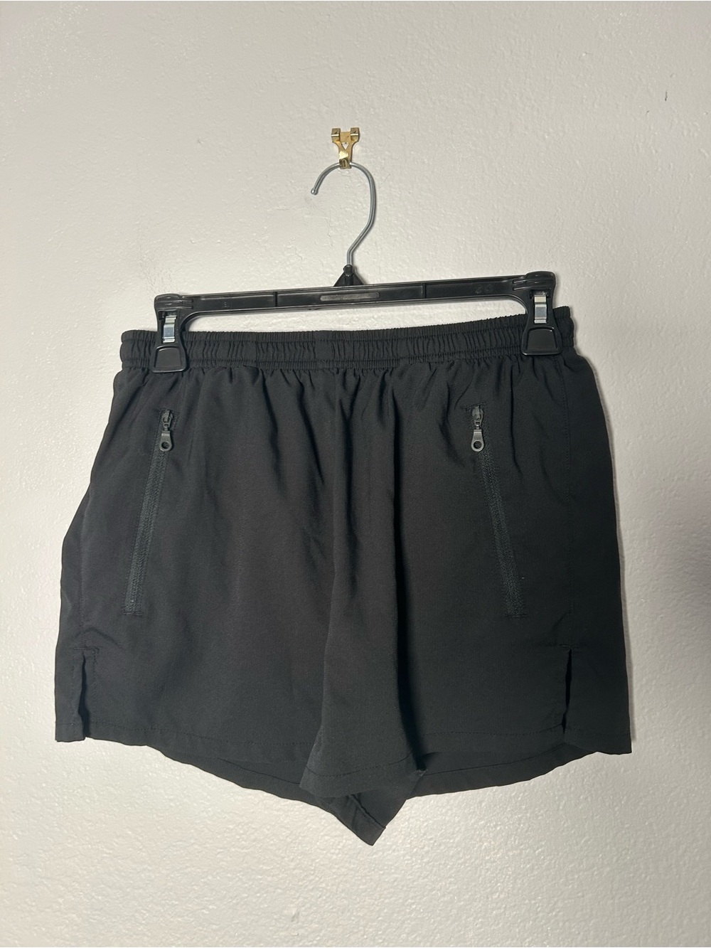 girlfriend collective Black Athletic Shorts with Zipper Pockets - Gazelle Small